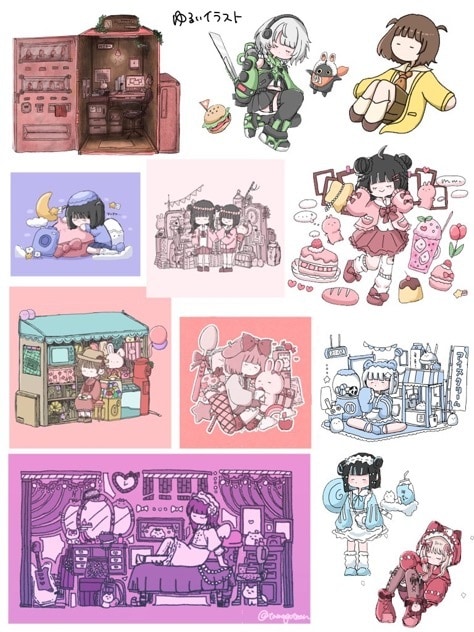 実績100体以上！ゆるいイラストを制作します 商用利用〇 どのようなポーズにも対応しています！ イメージ9