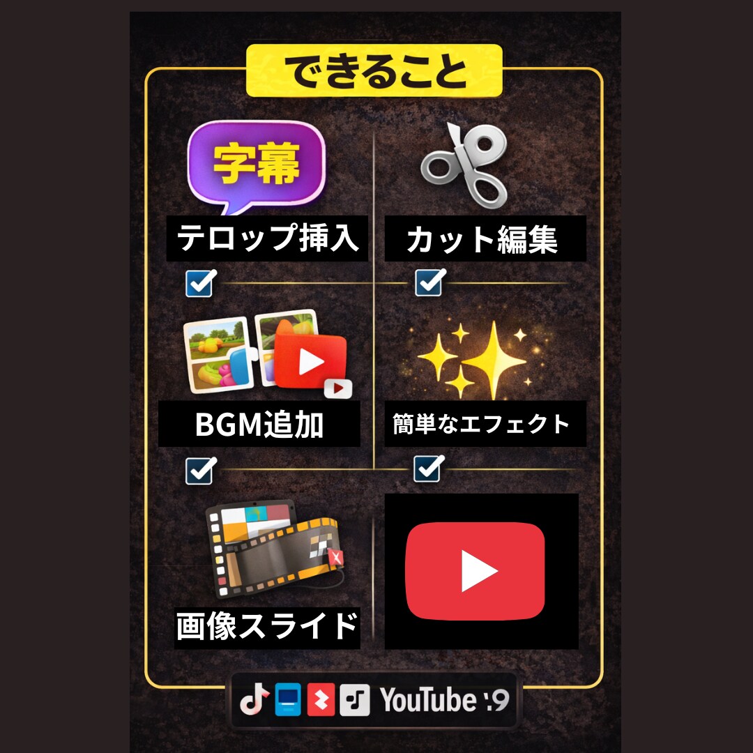 YouTubeショート動画編集します TikTok・リール動画編集も対応 イメージ2