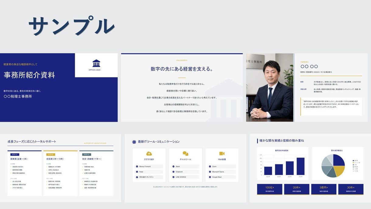 税理士/会計事務所専門の事務所資料作成します 事務所の強みをクライアントに伝える資料をお作りします イメージ6