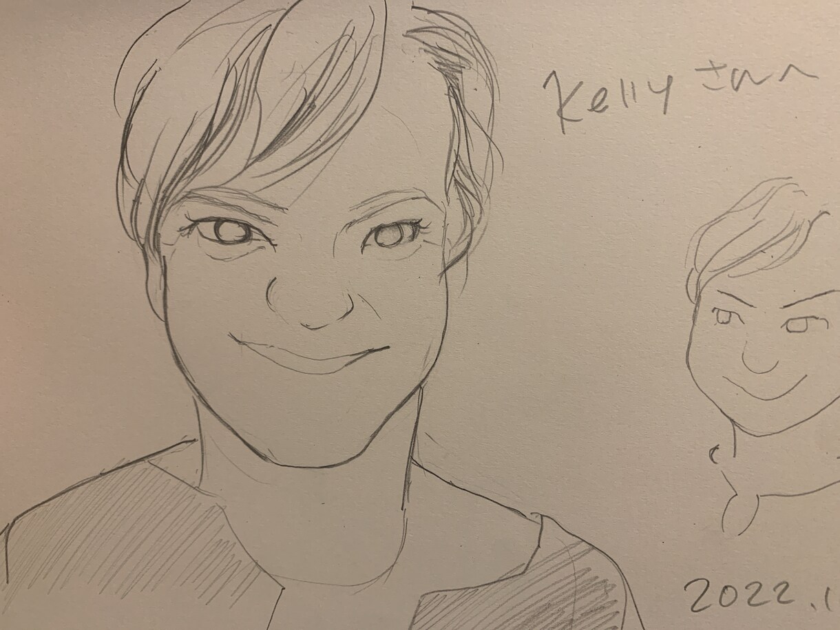 お試し価格★写真から水彩デッサンで似顔絵を描きます 結婚式やプレゼント、家族の記念に。 イメージ7