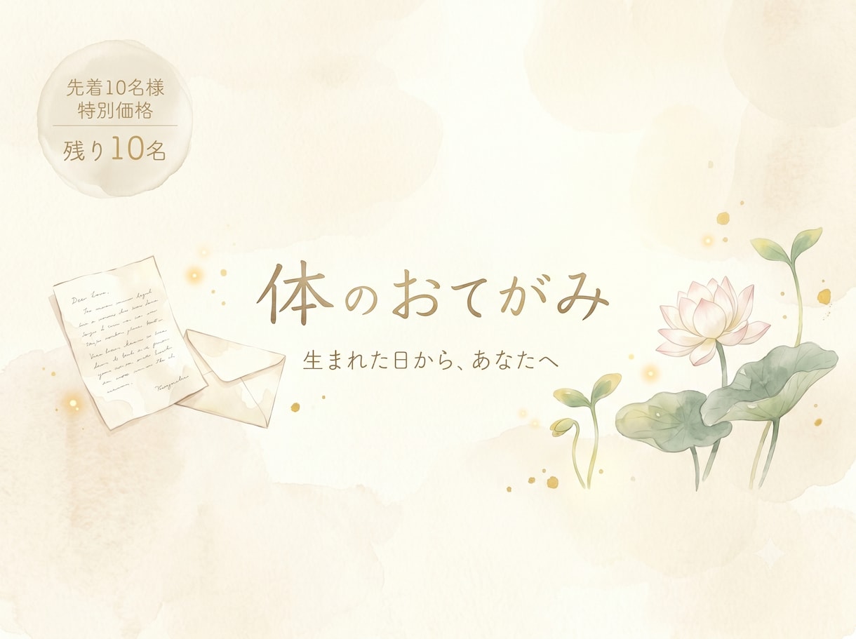 四柱推命で体と運命を読みお手紙に綴ります 占って終わり、にはしません。暮らしに置ける一通を。 イメージ1