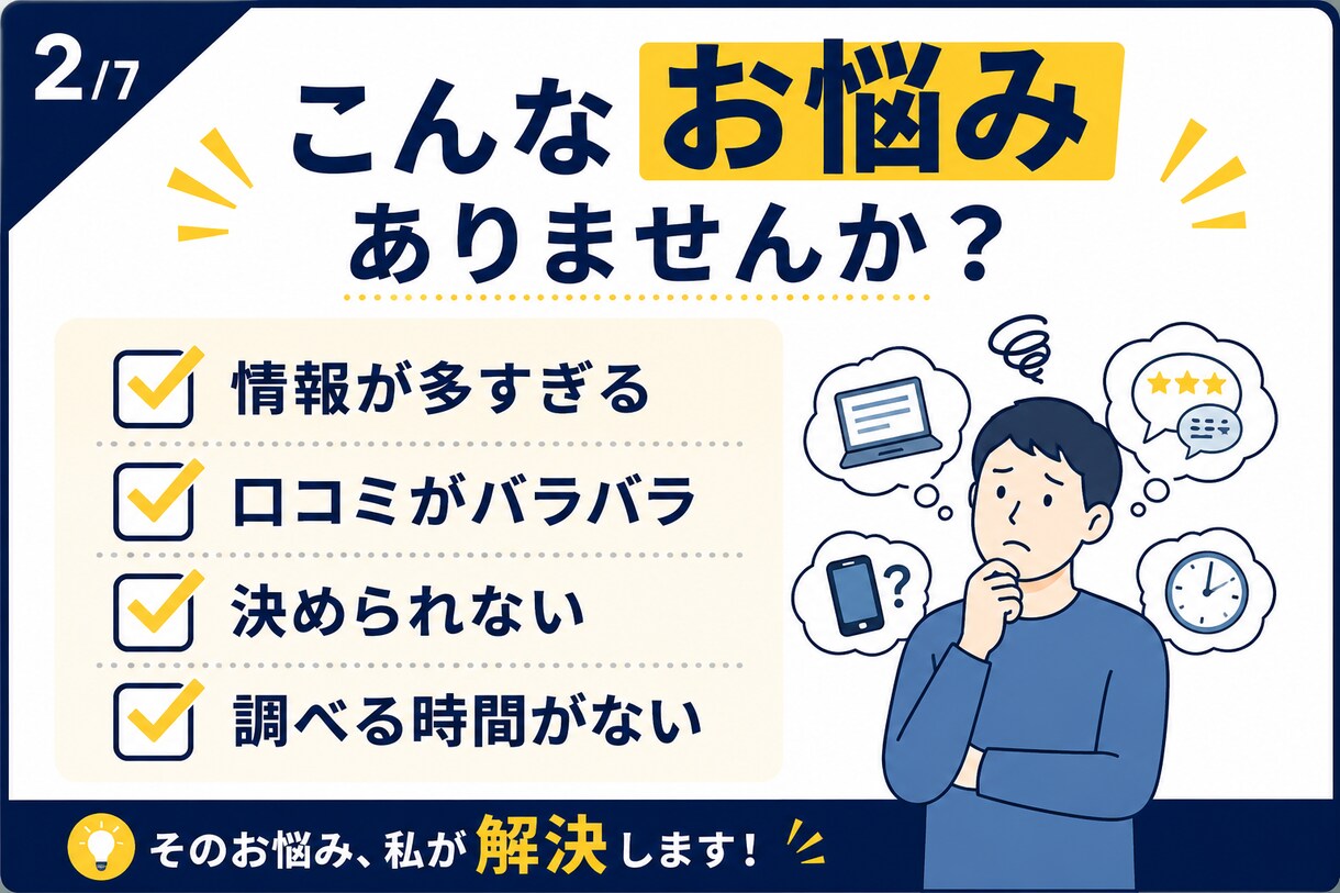 あなたに合う商品選びをお手伝いします ネット検索の手間を減らし、納得できる商品選びをサポート イメージ2