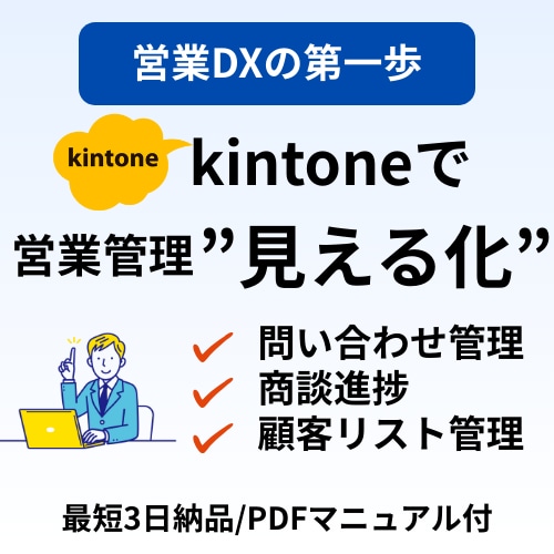 営業DX|kintone業務効率化アプリ構築します 問い合わせ・営業進捗管理の見える化に【業務管理】 イメージ1