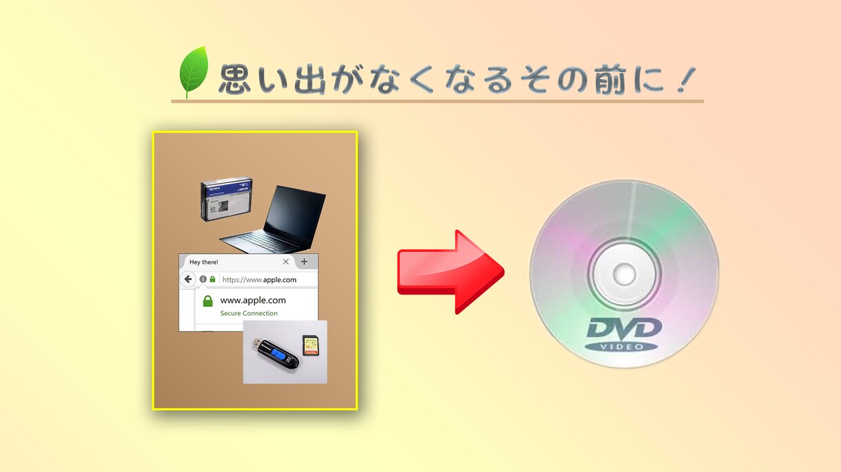 思い出をDVD化します 保存したい映像！壊れる前に！DVDへ！ イメージ1