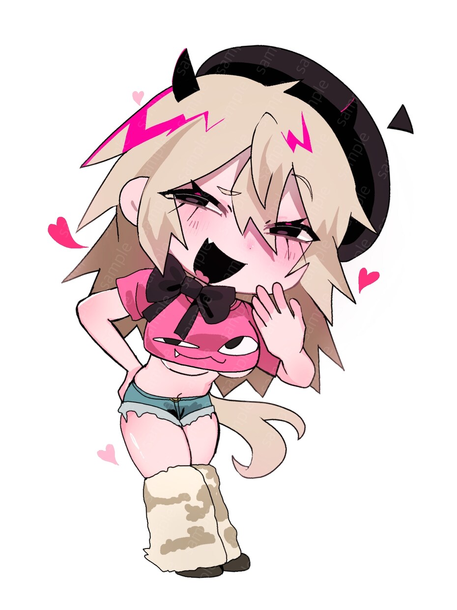 ぷにっとかわいいミニキャラを描きます キャラの魅力をぎゅぎゅっと1枚に！！資料用やアイコンにも♪ イメージ5