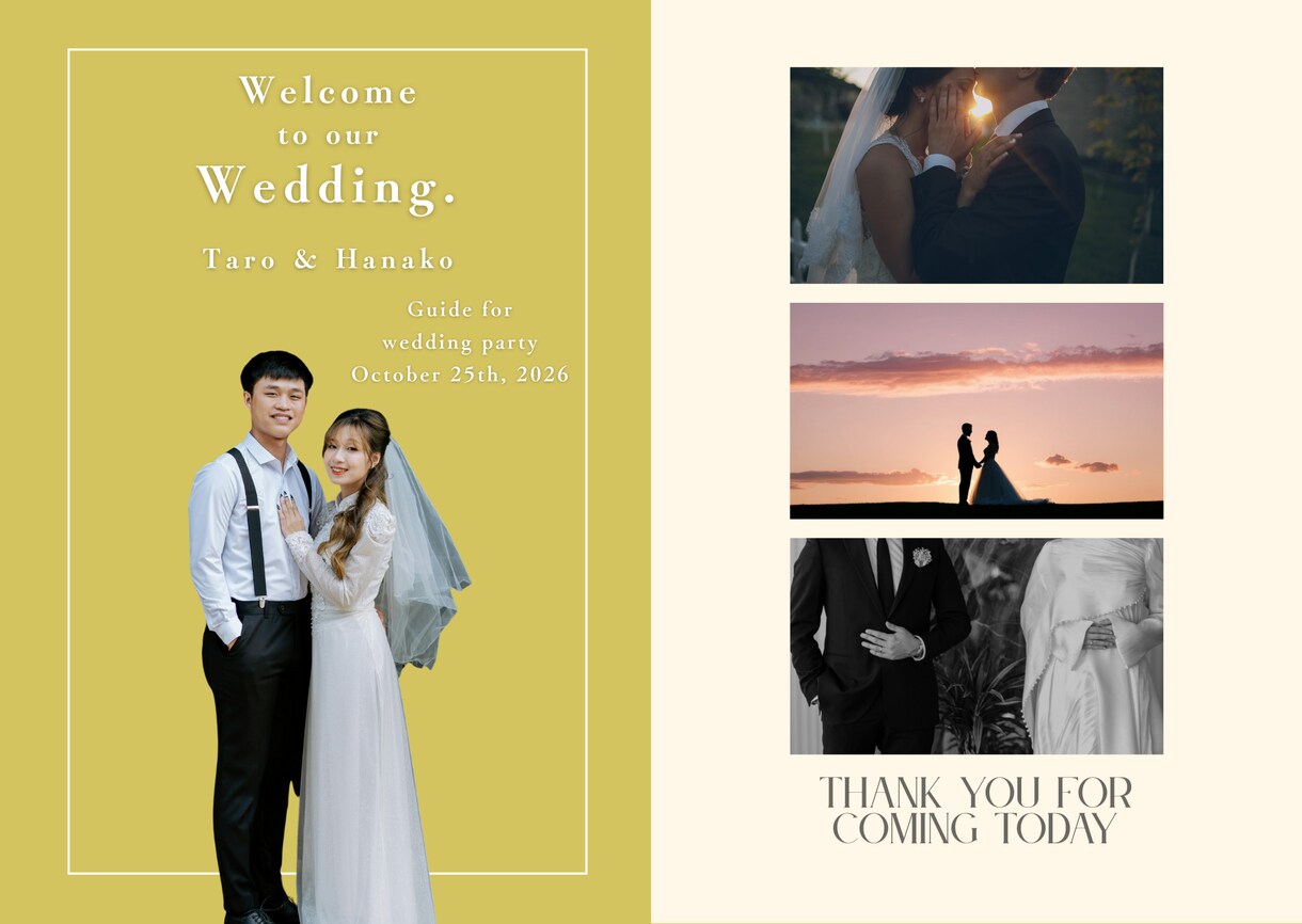 結婚式プロフィールブック　Canvaで楽々作れます Canvaテンプレート　テーブルコーディネートで映える！ イメージ1