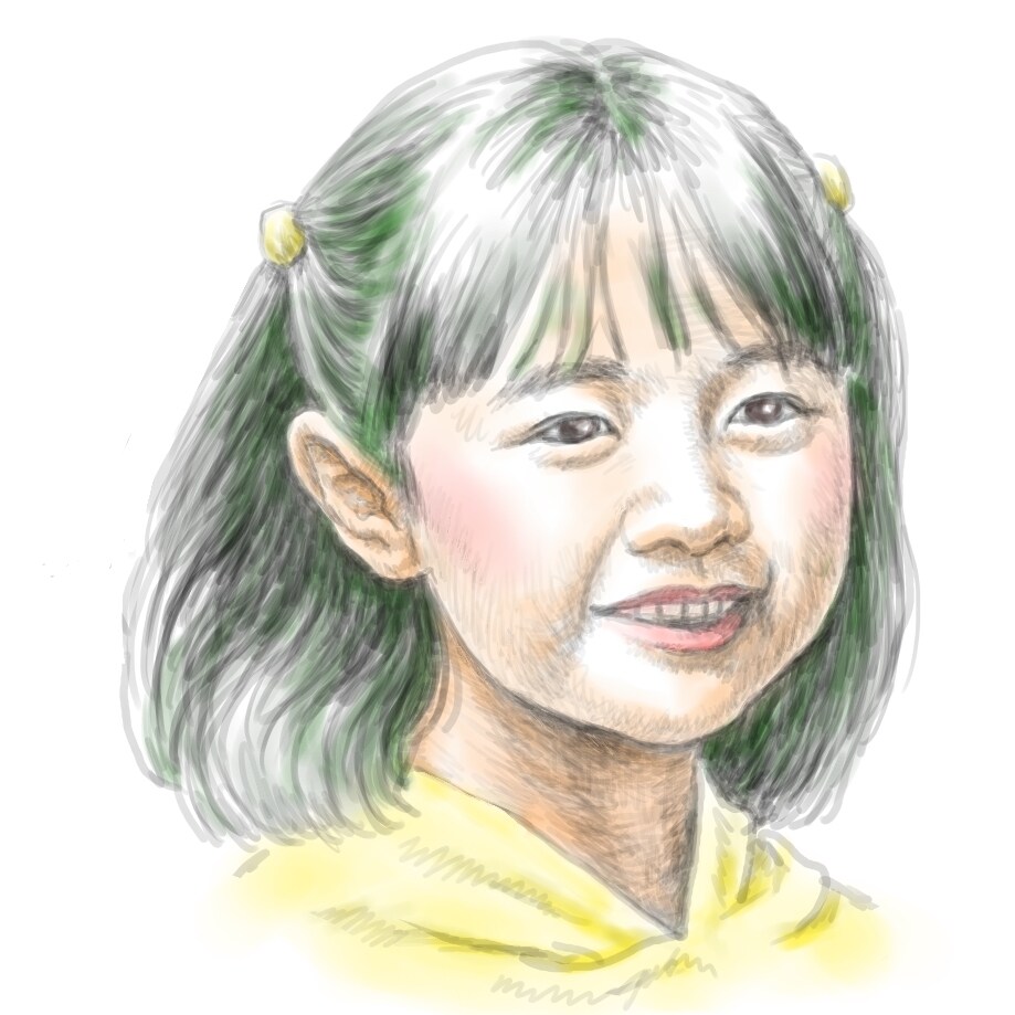 デジタルによる鉛筆&淡彩でふんわり似顔絵描きます 好きな色彩イメージでふんわり優しい雰囲気を演出します イメージ8