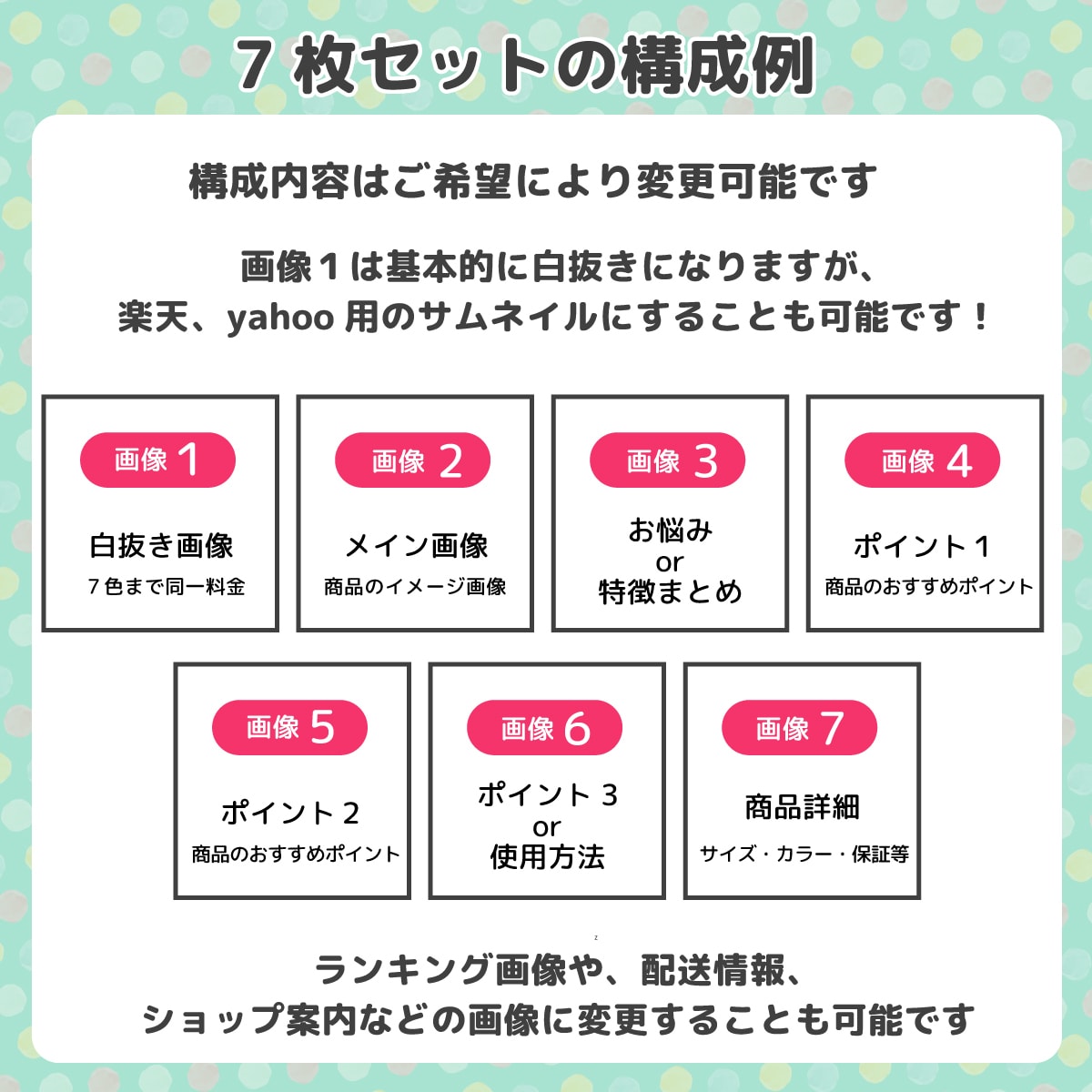 amazon Yahoo 楽天 商品画像作成します 丸投げOK！売れる画像丁寧に作成します！ イメージ3
