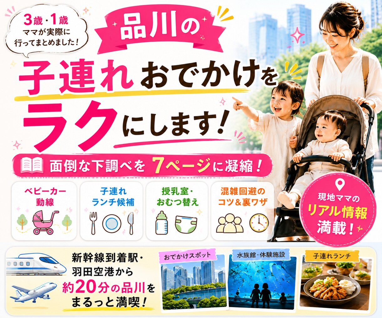 品川の子連れおでかけをラクにします 面倒な下調べを7ページに凝縮しました イメージ1