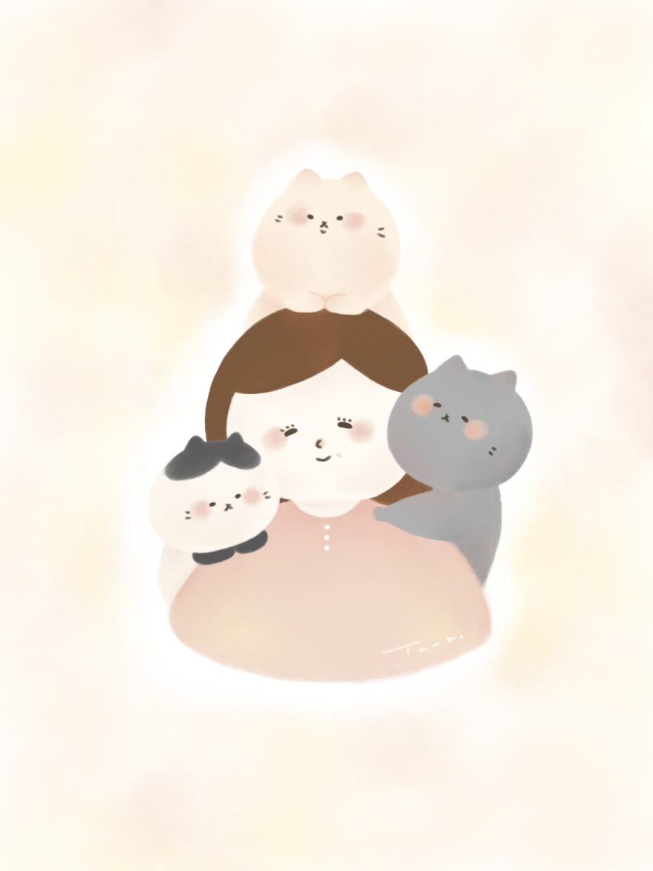 猫ちゃんと一緒に似顔絵を描きます 大切な家族との絆をカタチに残しませんか？ イメージ2
