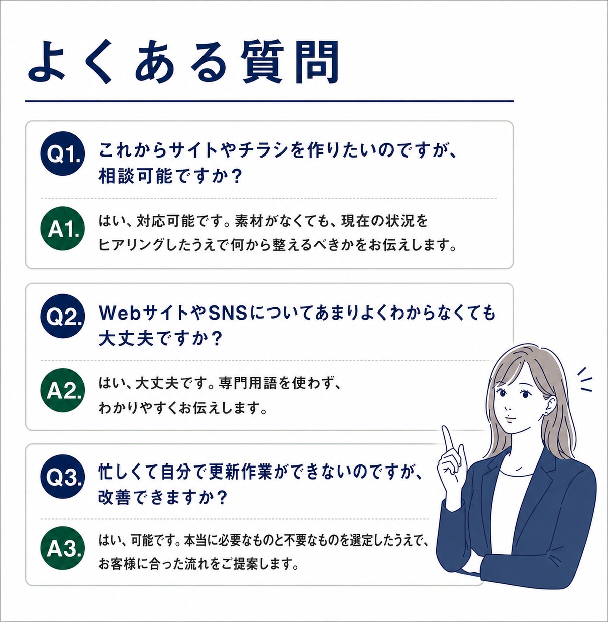 チラシ・ウェブから申込が来ない原因を改善提案します 「作ったのに反応がない」その原因、一緒に整理します。 イメージ5