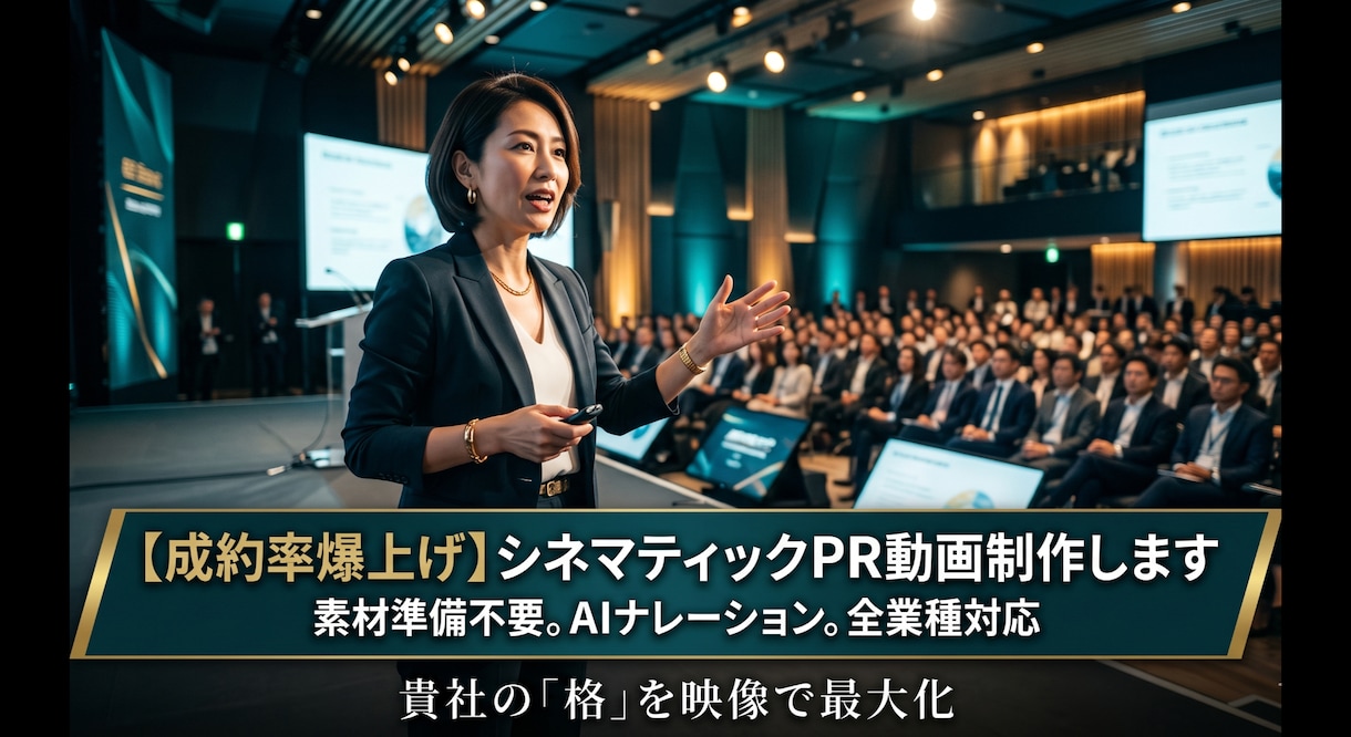 成約を加速させるシネマティックなPR映像制作します 【法人・店舗特化】素材なしでもOK高品質ナレーション制作込 イメージ1