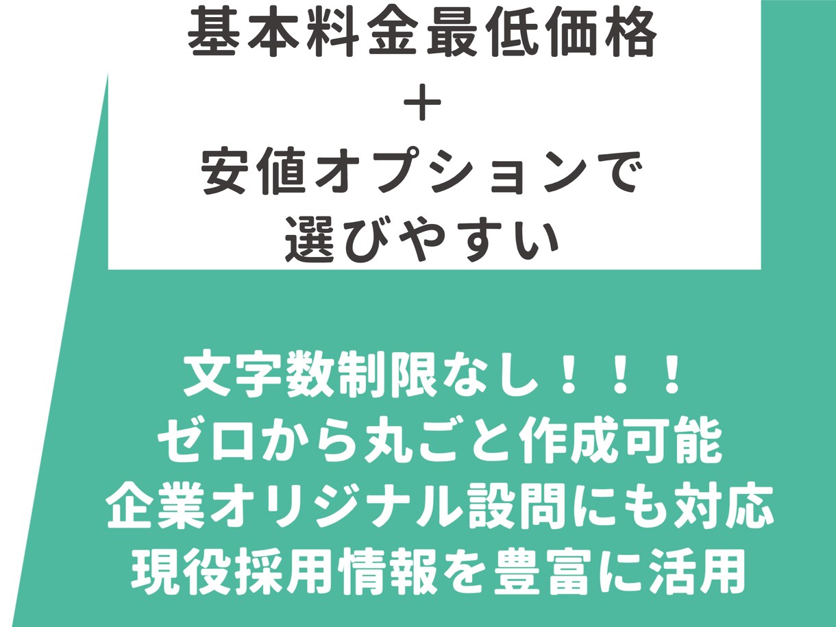 ゼロから可能／現役採用担当がES作成・添削します 現役の採用担当が就活最新情報を駆使したご提案をいたします！ イメージ2