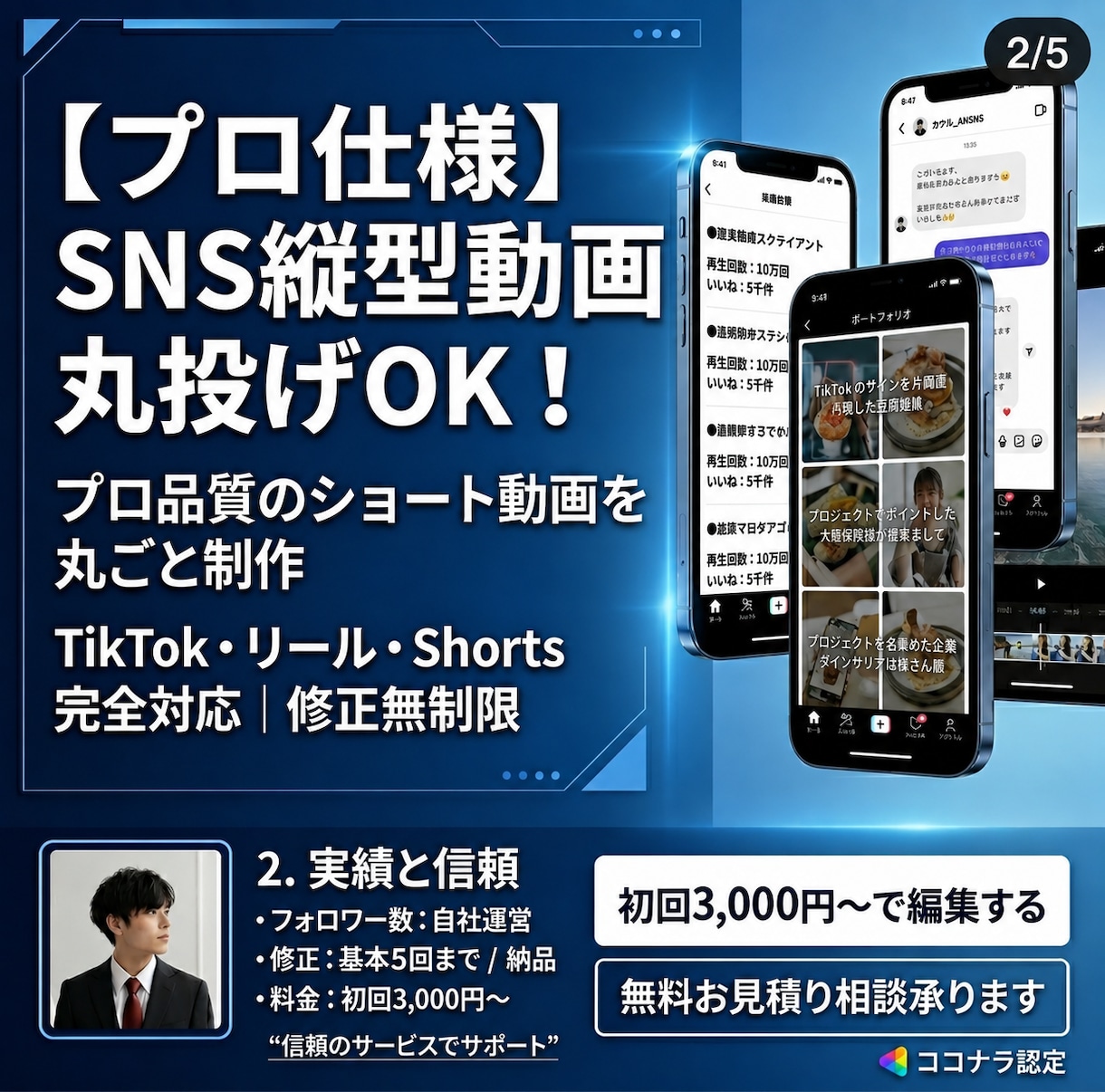 プロ品質のショート動画を丸ごと制作します 1万フォロワー運用実績｜多ジャンル対応｜修正5回 イメージ1