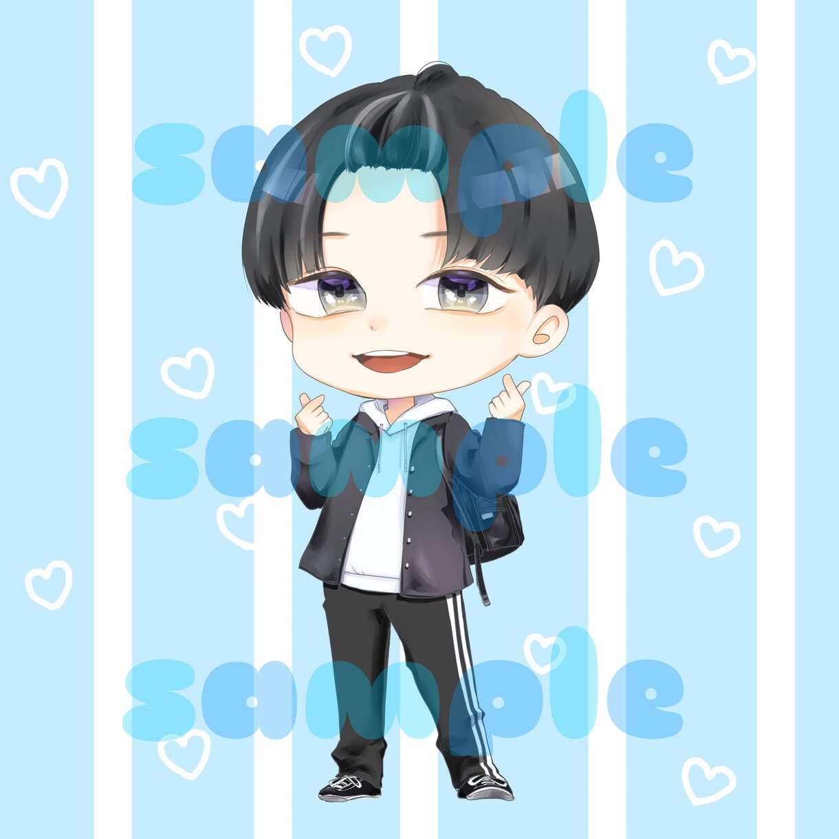 キラキラ絵柄！可愛いミニキャライラスト制作します 写真やイメージからでもお描きします！SNSアイコン用も◎ イメージ7