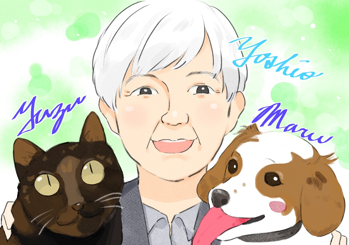 大量購入可！優しい雰囲気の似顔絵描きます 子供からお年寄り、ペットまで。大人数も対応します。 イメージ7