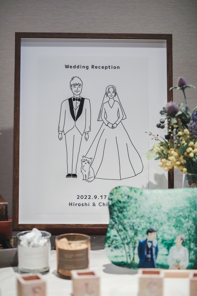 結婚式☆ウェルカムボード☆イラスト作ります ウェルカムボードや席次表など印刷物に使えるイラスト描きます！ イメージ5