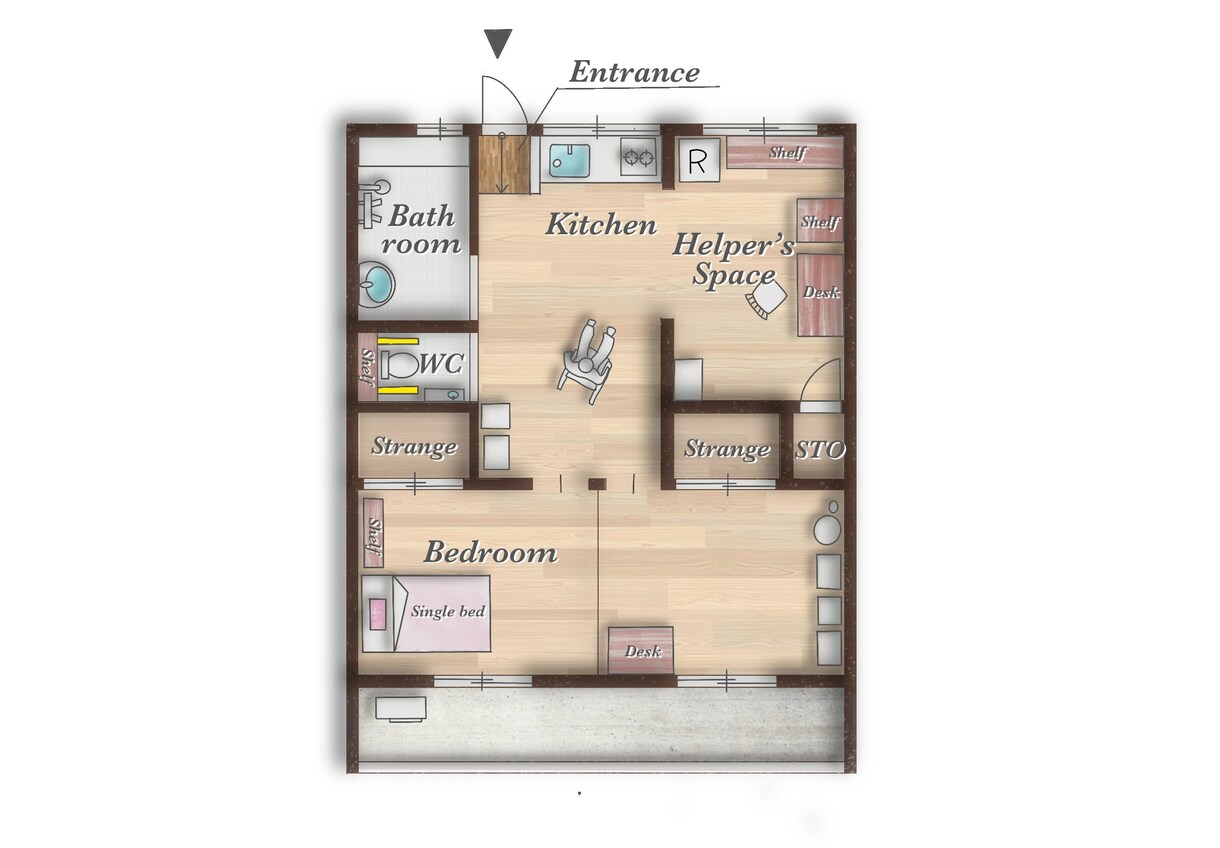 柔らかく温かみのある手書き風の間取り図を作成します 戸建て・マンションなどの広告やWebにもご活用ください。 イメージ3