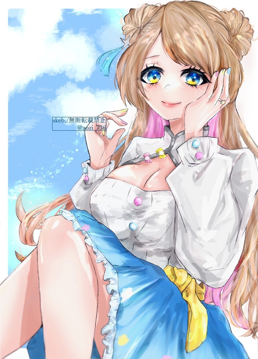 配信用サムネ、1枚絵、ご希望のイラストかきます 寒色系カラーを中心に様々に対応してます！綺麗な作品制作します イメージ3