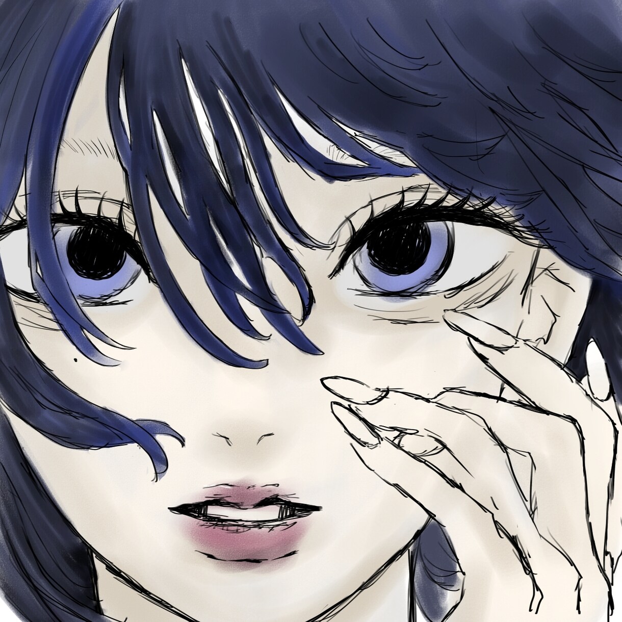 女の子のアイコン用イラストを描きます 病み系やクール系の女の子の顔を描くのが得意です イメージ5