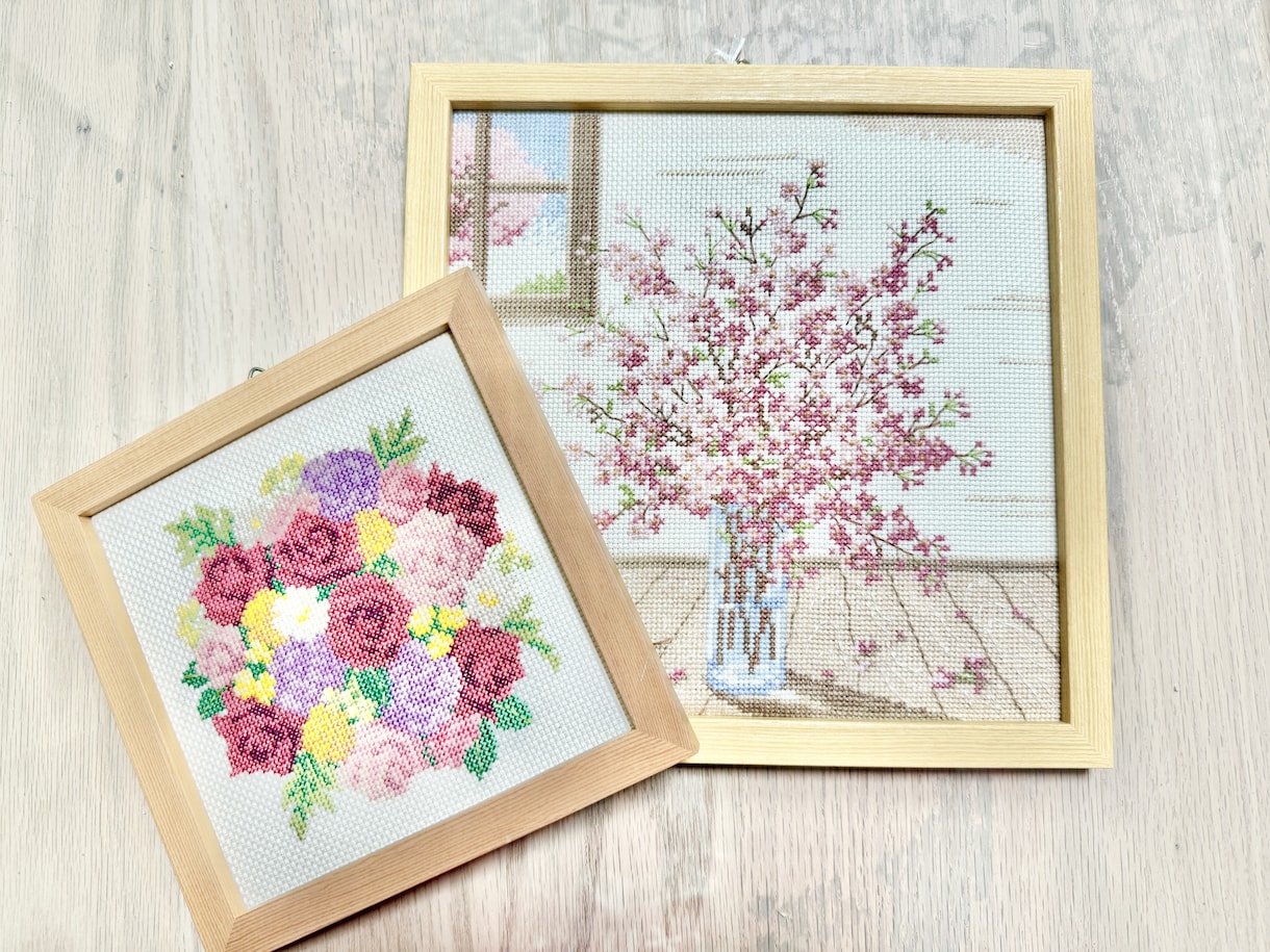 市販のクロスステッチ＊代行します 飾りたいけど作れない方など、どなたでも大歓迎です！ イメージ1