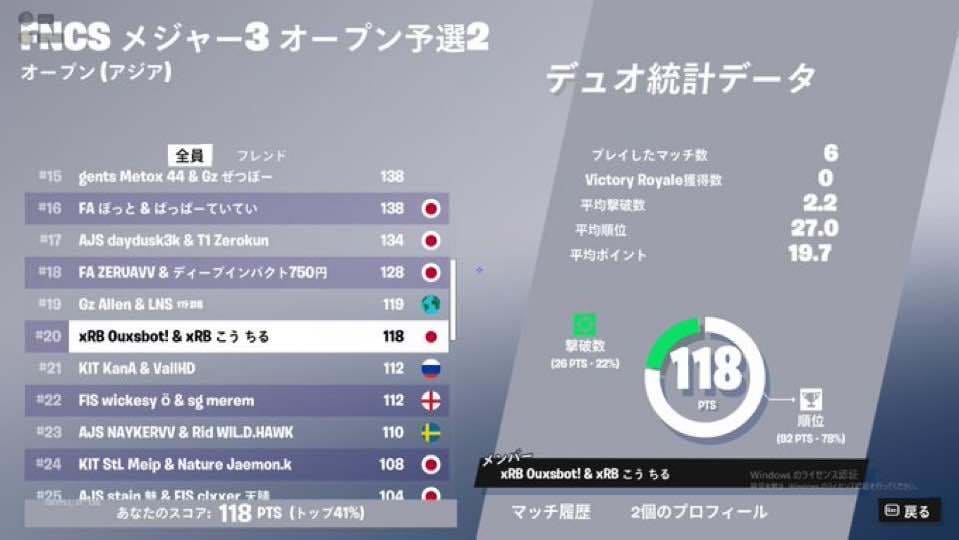 アジア9位のプロがフォートナイトを楽しく教えます 初心者～上級者まで大歓迎！楽しく学べるコーチングをします。 イメージ4