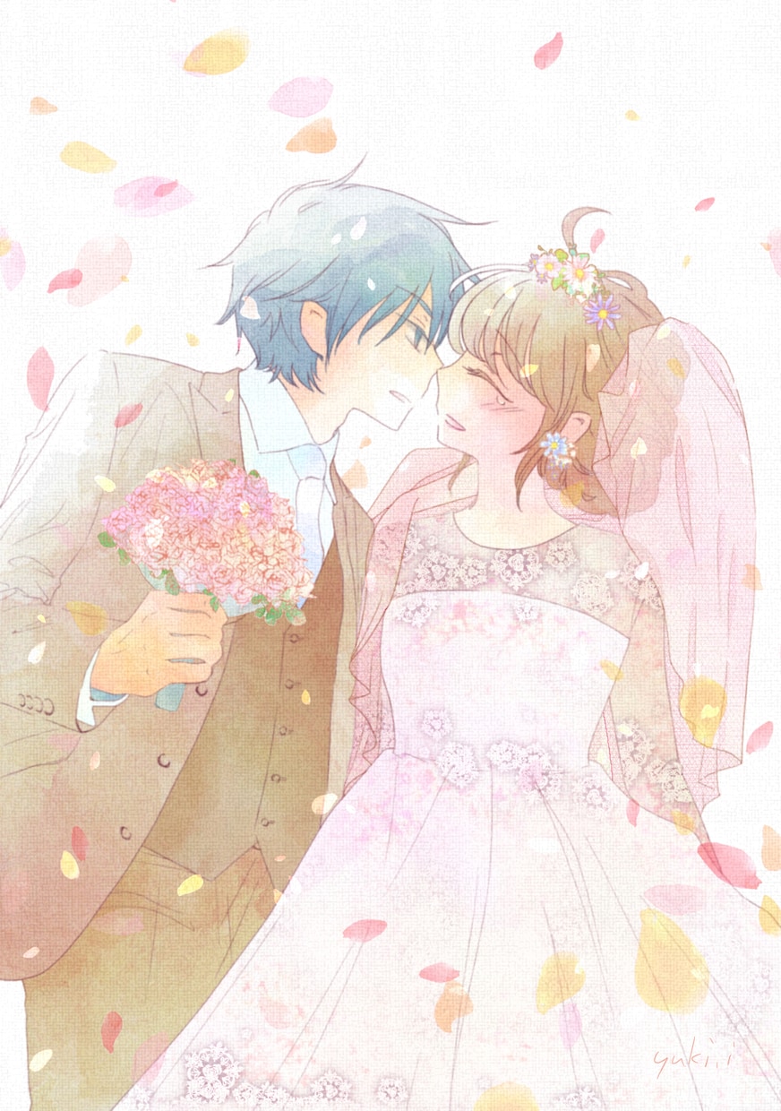 二次利用制限なし◆色塗り代行いたします あなたの線画を水彩タッチのカラーイラストに仕上げます。 イメージ4