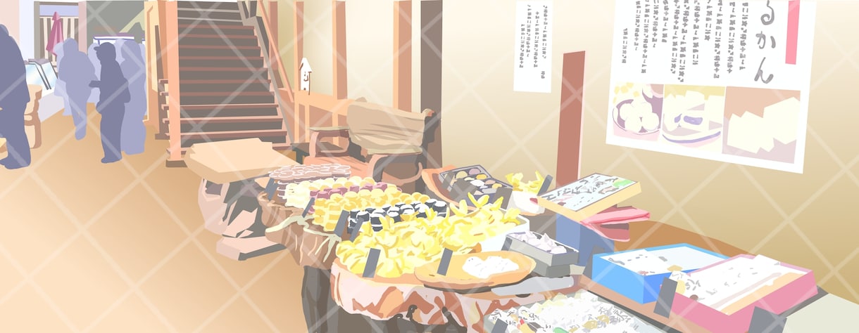優しく温かい気持ちになれる背景イラスト制作致します 写真から主線なし＆パステルカラーで風景作成（ビビット色も可） イメージ2
