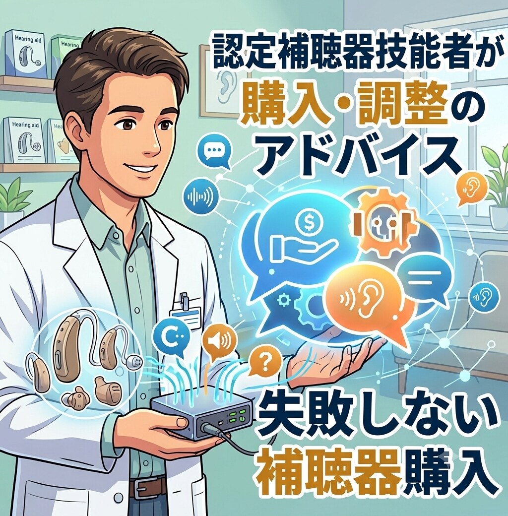 補聴器の選び方、購入前、装用後のお悩みに答えます 補聴器業界25年以上・認定補聴器技能者が対応します イメージ1
