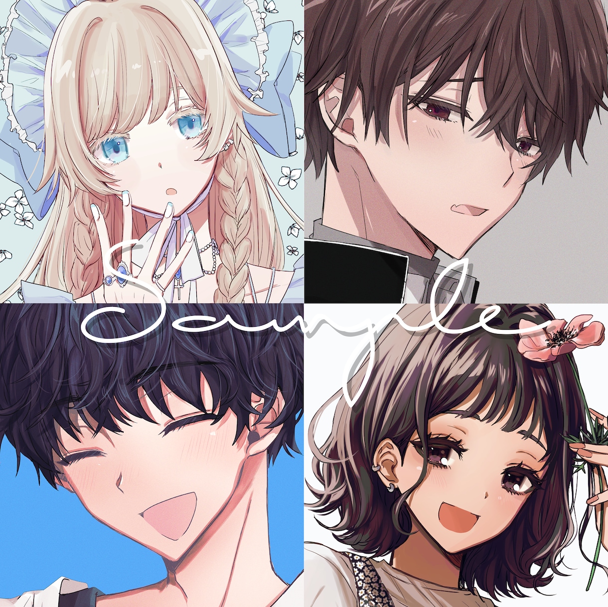 お好みのアイコンイラスト描きます SNS、ブログ等様々な用途でお使い下さい☽*⋆゜ イメージ2