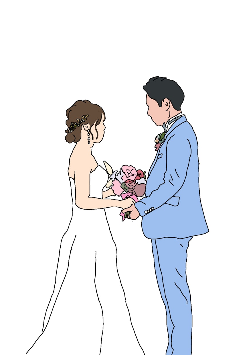 結婚式用に写真をおしゃれな線画化、イラスト化します パターン色々！画像でご確認ください♪/ウェルカムボード等… イメージ1