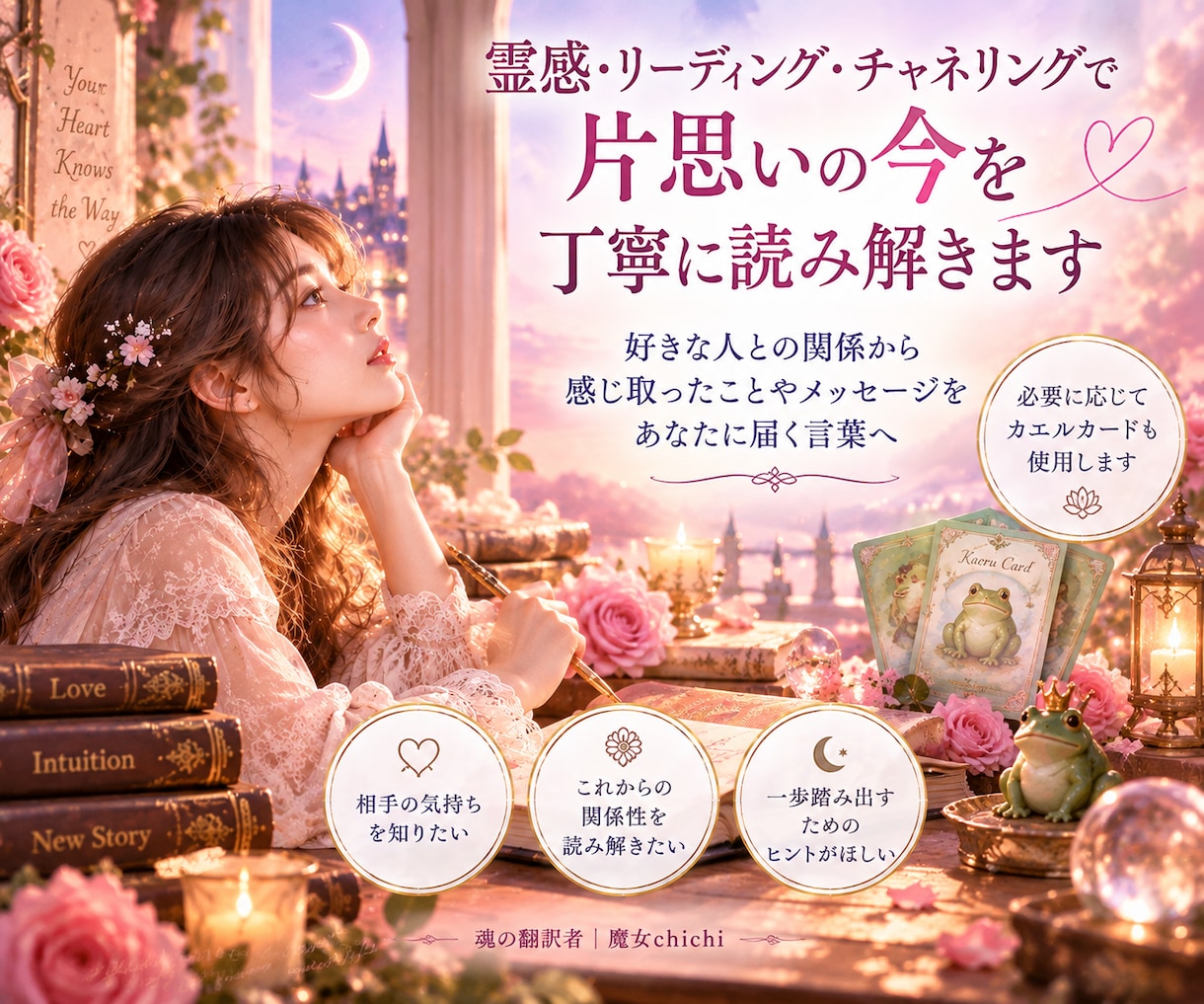 片思いで揺れるあなたの心を丁寧に読み解きます 好きな人との関係と、あなたの本音に光を当てます イメージ2