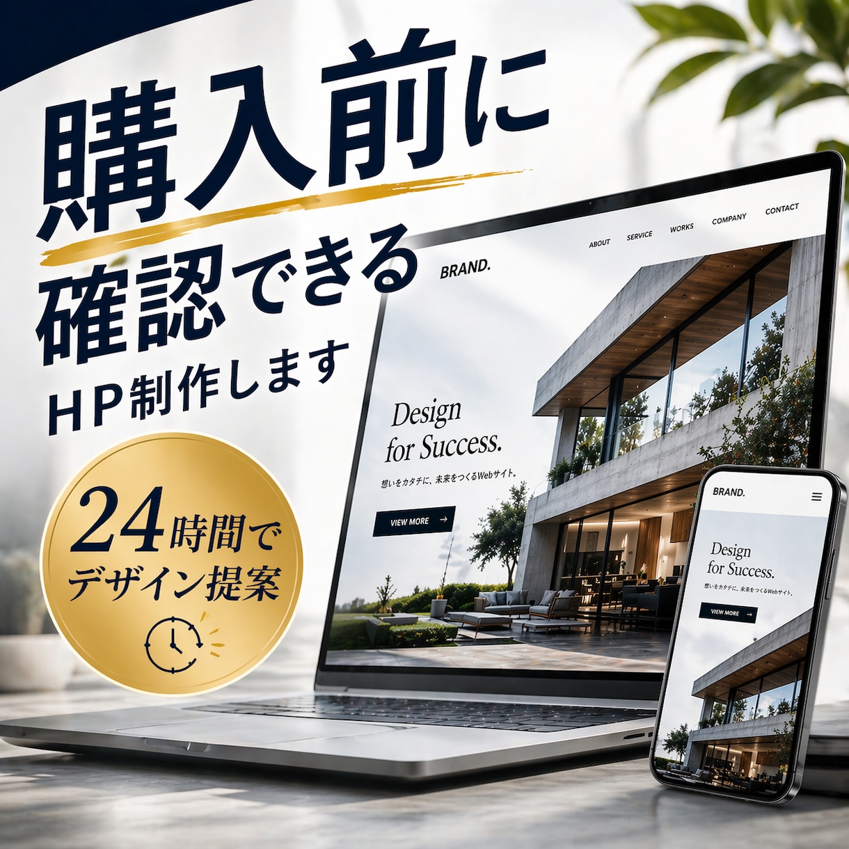 購入前に確認できるHP制作します 見てから決められるホームページ制作です イメージ1