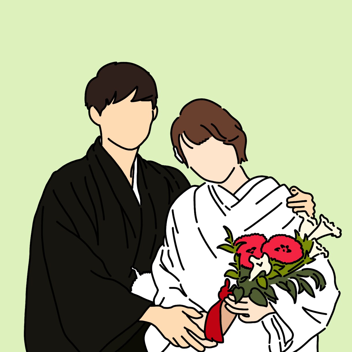 結婚式や記念日などをイラストでお届けします あなたの特別な日を彩る、心に残る1枚を。 イメージ5