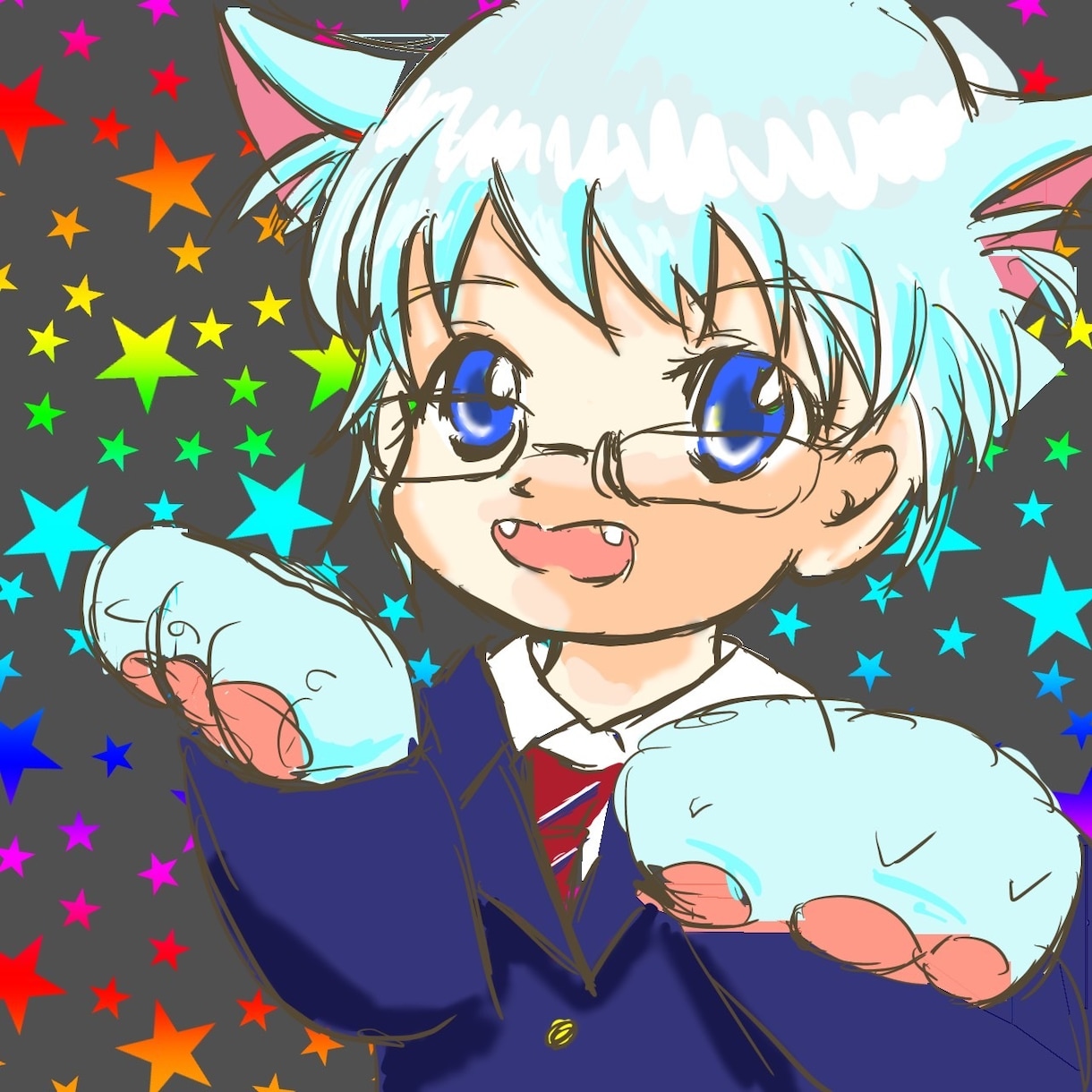 猫化したキャラクターでお誕生日記念イラスト描きます 写真のイメージから可愛い猫キャラでイラスト描きます イメージ3