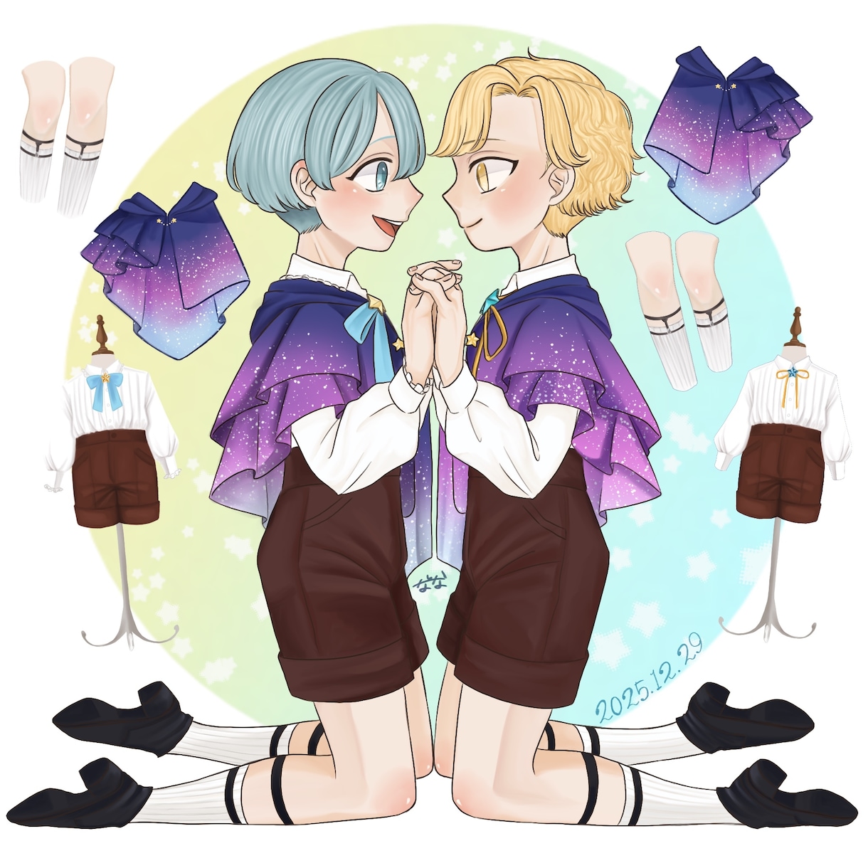 SNSアイコンやSDキャラクターイラスト制作します 衣装デザインやSDキャラ制作もお任せ！可愛いを形にします。 イメージ1