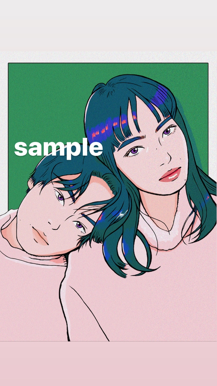 似ていてお洒落！ポスターのような似顔絵お描きします SNSアイコンやプレゼントにも◎雰囲気のある似顔絵イラスト イメージ5