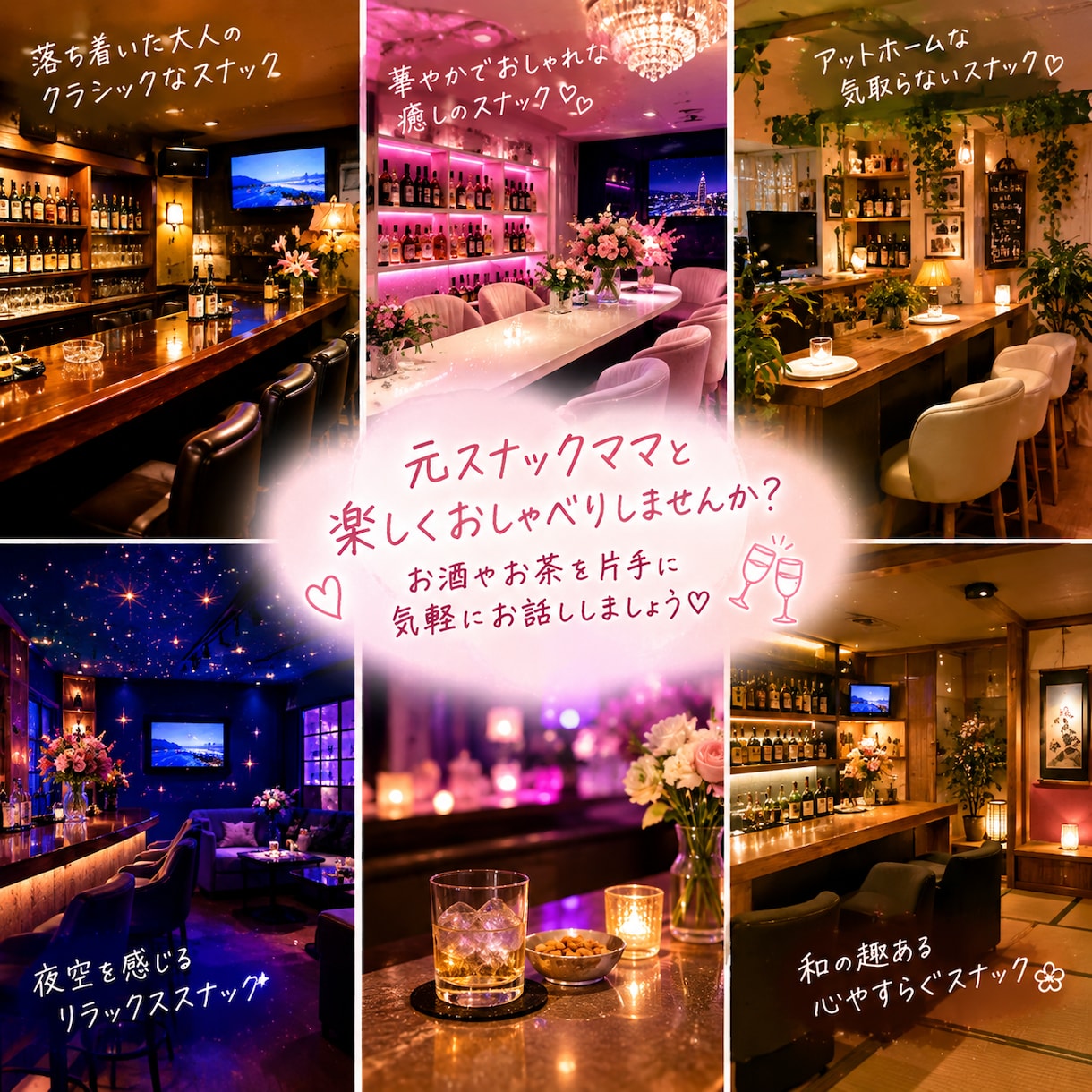 元スナックママと楽しくおしゃべりします 「お酒やお茶を片手に気軽に楽しくお話しします」 イメージ2
