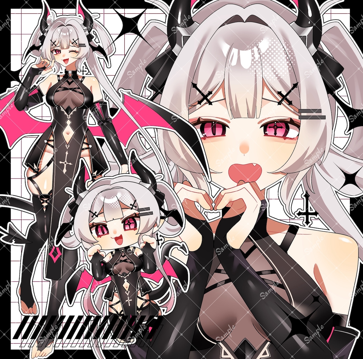 全身＋アップ＋デフォのイラストを描きます 全身・アップ・デフォを1枚に詰め込んだ豪華なイラストを制作 イメージ2