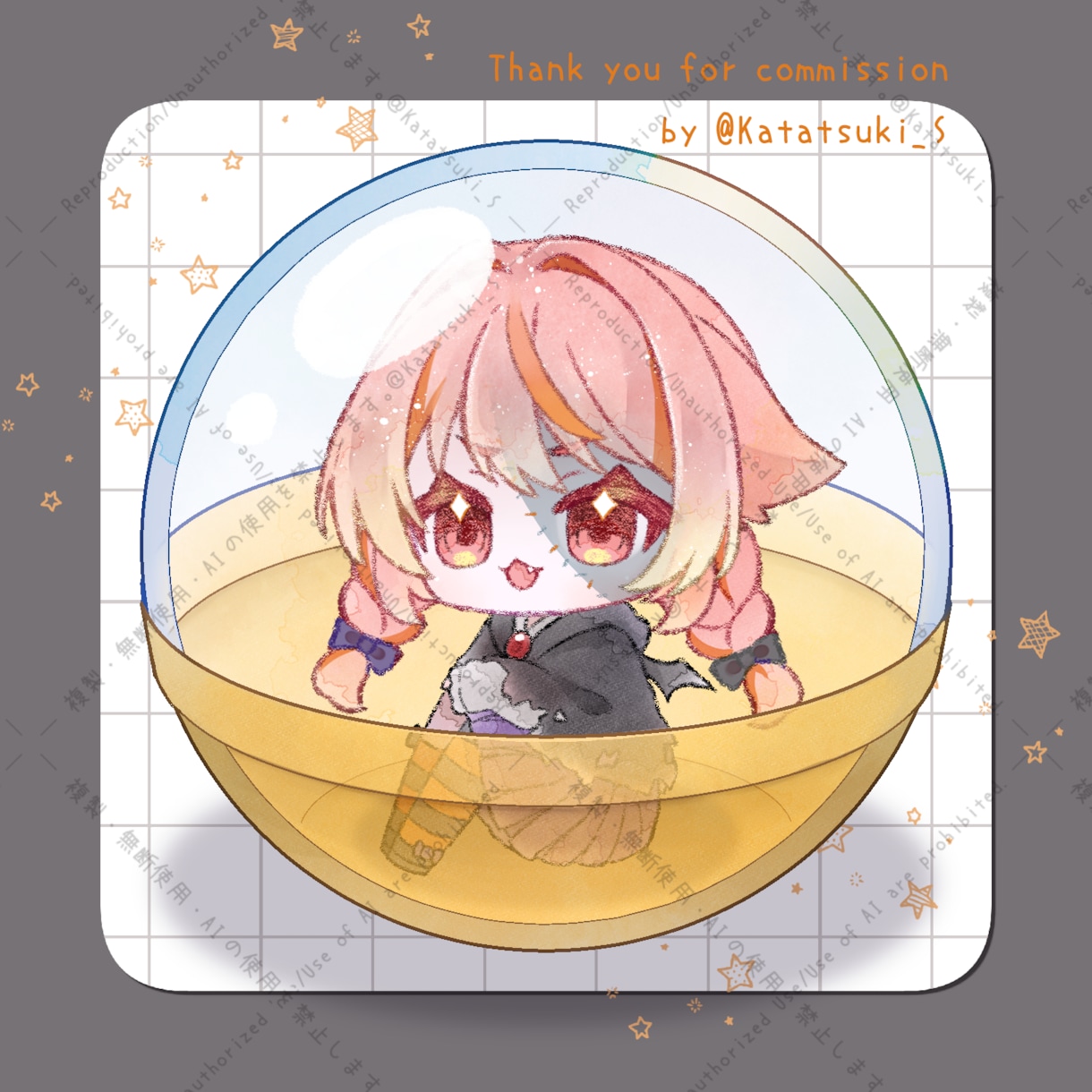 カプセルトイ詰めミニキャライラスト作成します カプセルトイに入ったデフォルメイラストです。 イメージ4