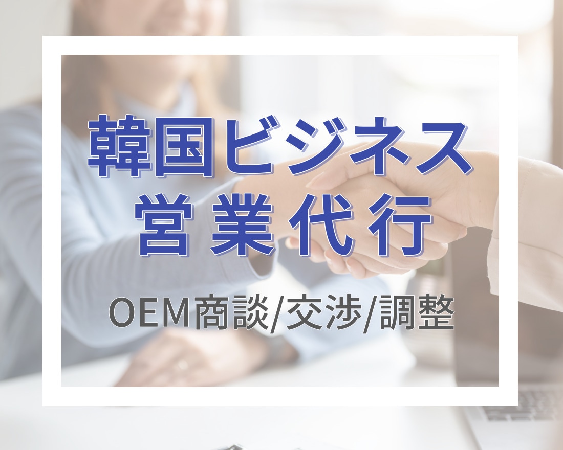 経歴8年のプロが韓国ビジネスを代行します 韓国企業とのOEM商談、各種お問い合わせ、トラブル解決 イメージ1