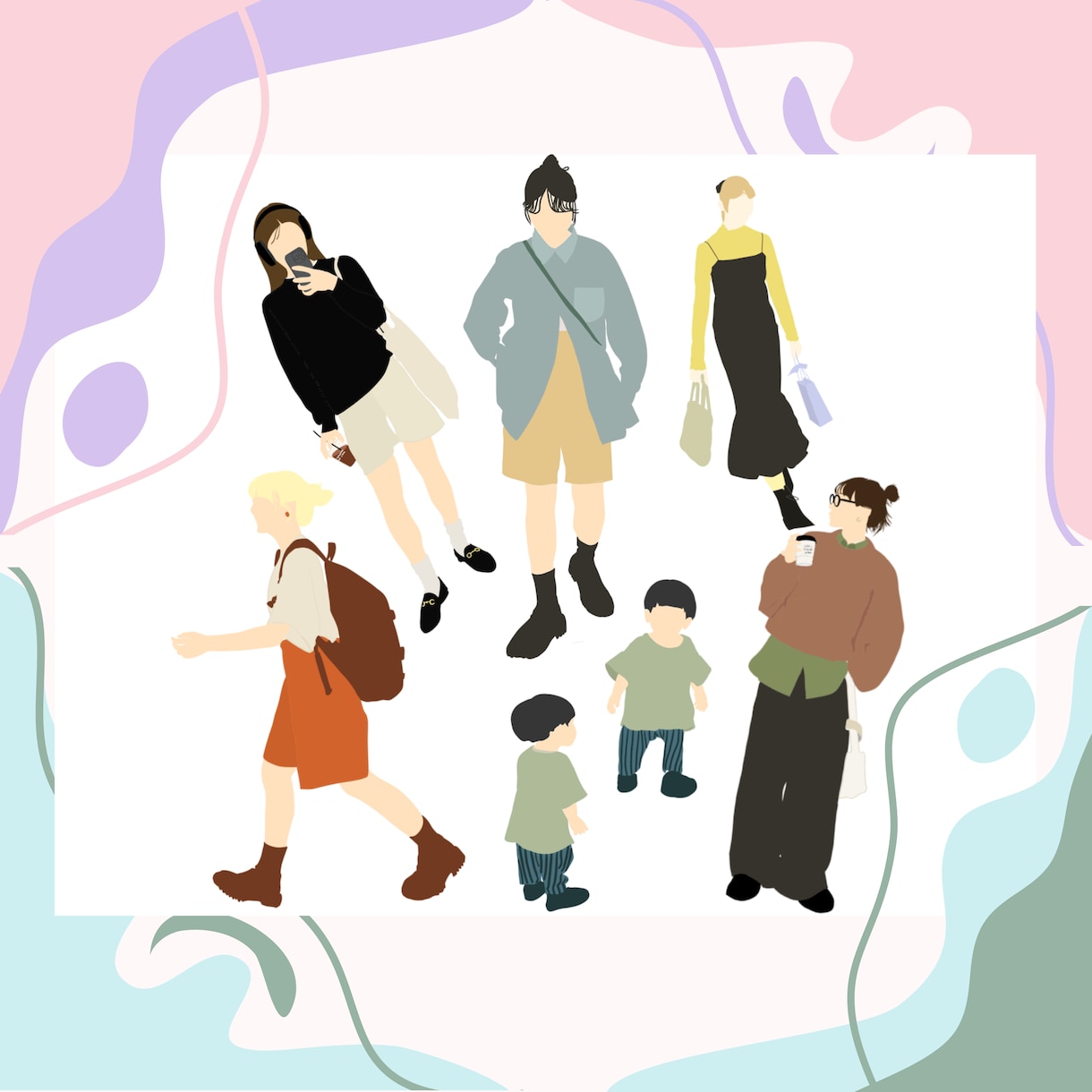 写真をもとに！シンプルな人物イラストをお描きします SNS•ブログに◎｜落ち着いた色味のシンプルな人物アイコン！ イメージ1