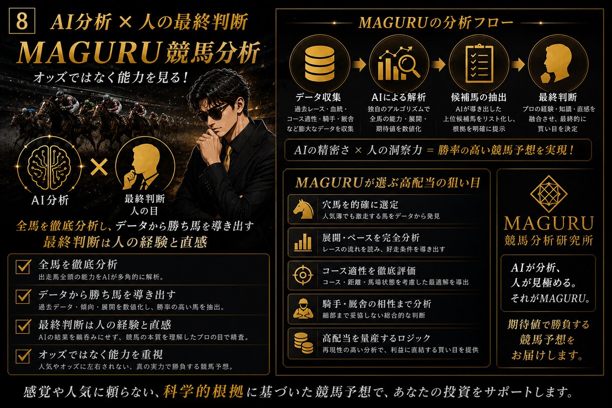 AI競馬予想を作成します AI×人の分析で期待値重視の競馬予想 イメージ7
