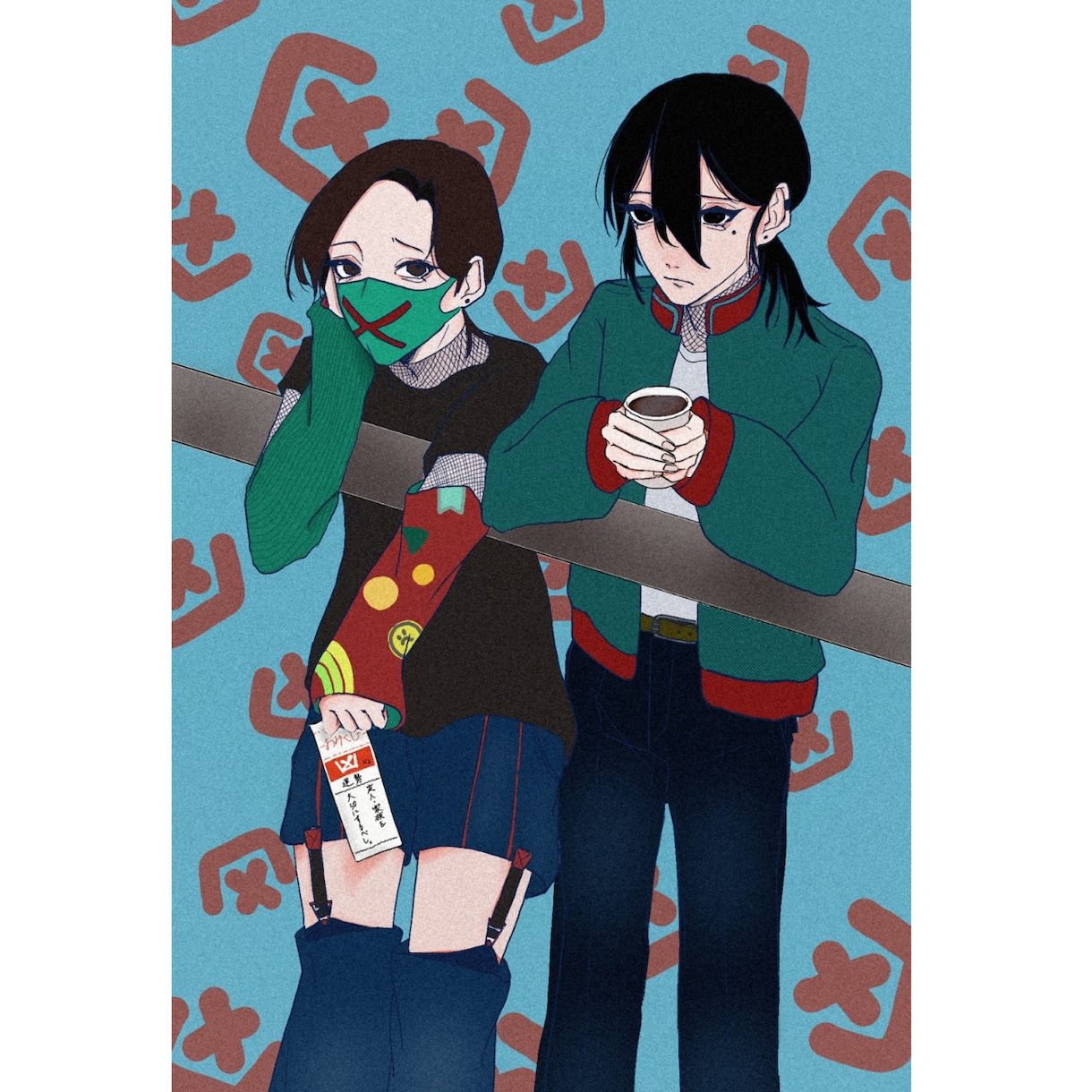 シンプルでレトロ風なイラストをデジタルで描きます ご依頼に合わせて構図設定等はいたします。2次創作☓ イメージ1