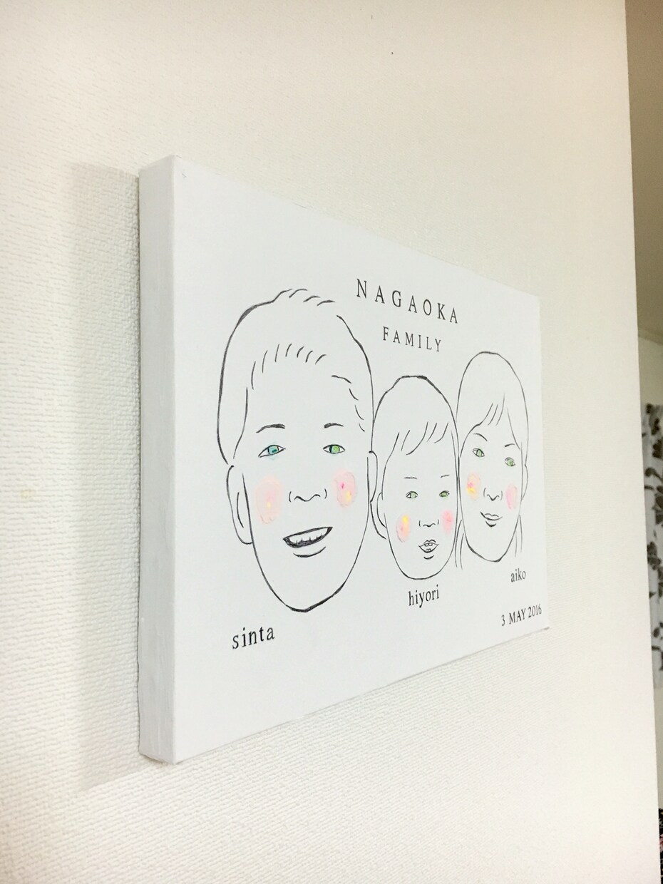 似顔絵描きます 家族の記念に 誕生日のプレゼントに 銀婚式 二周年記念 イメージ2
