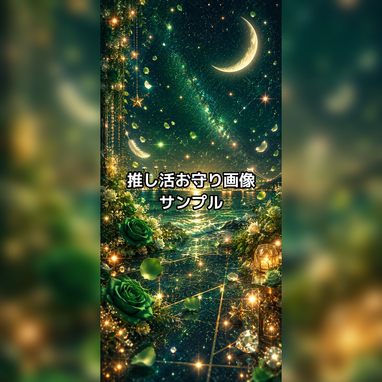 あなたの想いを世界に1つの推し活お守り画像にします 推しへの気持ちや願いを、一枚の幻想的なアートに込めて届けます イメージ3