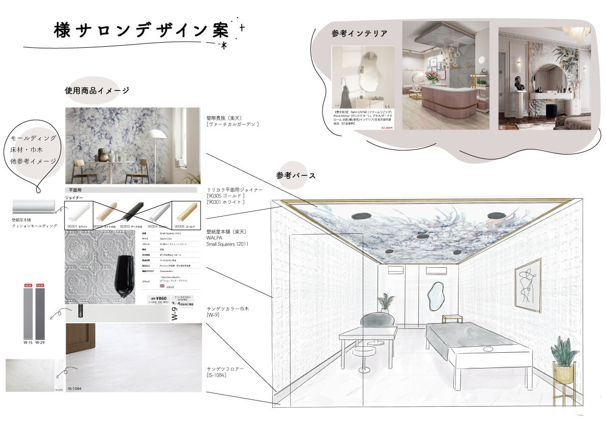 海外風の壁紙コーディネート１部屋から行います 色柄壁紙は得意です！飾らなくてもおしゃれな部屋 イメージ1