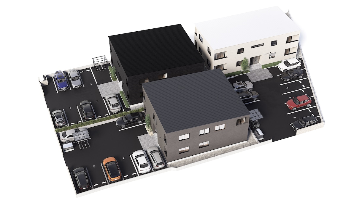 建売や分譲住宅、アパート等のパースを制作いたします 内観パースや俯瞰パース等も対応！一棟から制作可！割引実施中！ イメージ4