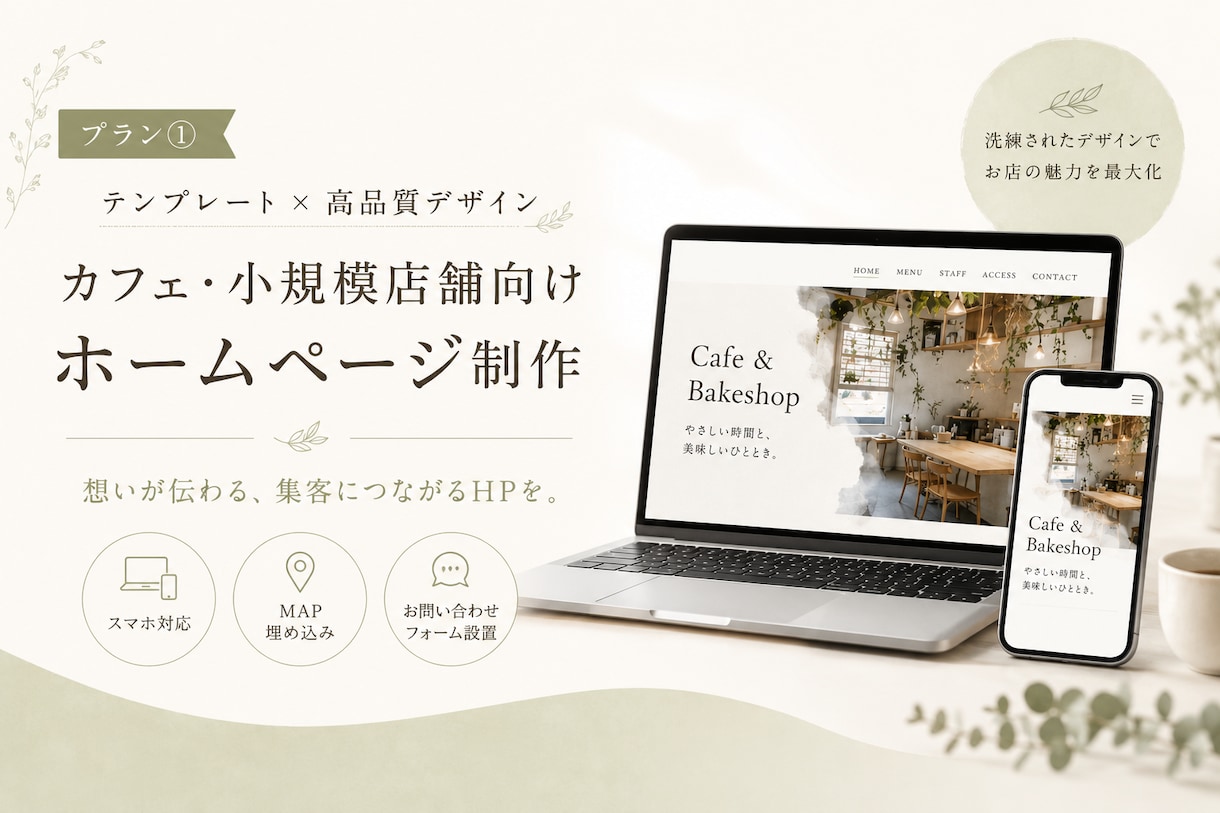 カフェ・小規模店舗向けホームページ制作をします 想いがまとまらないを伝わるカタチに イメージ2