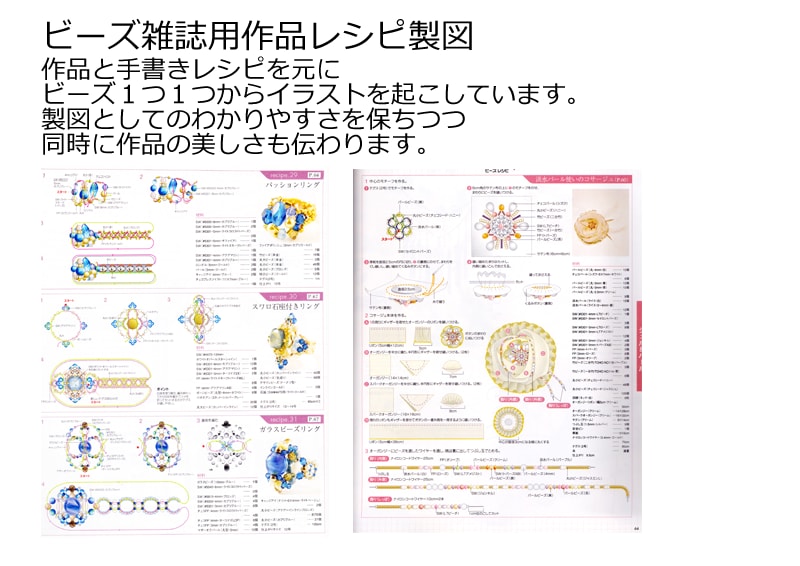 プロ仕様のビーズレシピ製図します！ イメージ2